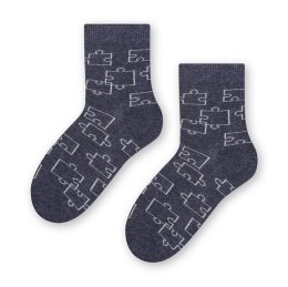 SKARPETY DZIECIĘCE RODZINNE 084 26-28 014 jeans/puzzle