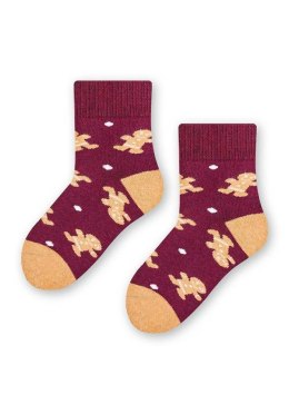 SKARPETY FROTTE ŚWIĄTECZNE 154 SALE 20-22 027 bordowy/ciastek