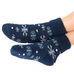 SKARPETY FROTTE ŚWIĄTECZNE 154 SALE 20-22 034 granatowy/śnieżynki