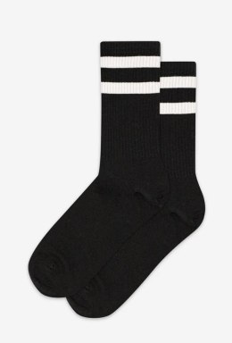 SKARPETY MŁODZIEŻOWE PASKI 39-41 black