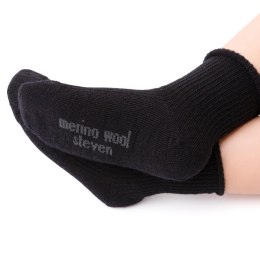 SKARPETY NIEMOWLĘCE MERINO WOOL BEZUCISKOWE 130 20-22 czarny