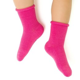 SKARPETY NIEMOWLĘCE MERINO WOOL BEZUCISKOWE 130 20-22 różowy/bezuciskowy