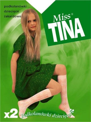 PODKOLANÓWKI MISS TINA ŻAKARD uni biały
