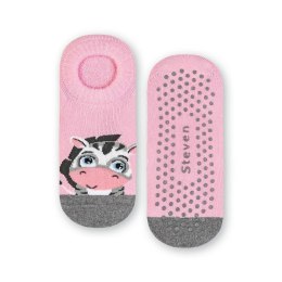 STOPKI DZIECIĘCE FROTTE ABS 134 29-31 039 różowy/zebra