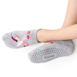 STOPKI DZIECIĘCE FROTTE ABS 134 32-34 064 szary melange/papugi