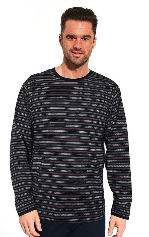PIŻAMA MĘSKA VARIOUS 138/46 DR XL granatowy/paski PIŻAMA MĘSKA VARIOUS 138/46 DR XL granatowy/paski