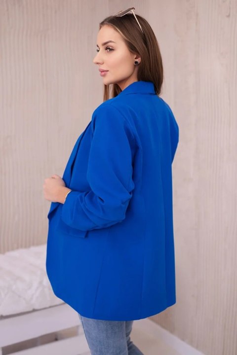 Marynarka z klapami elegancka chabrowy uniwersalny Marynarka z klapami elegancka chabrowy uniwersalny