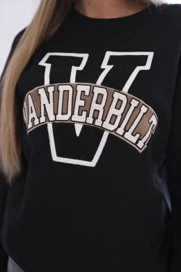 Bluza damska oversize z napisem Vanderbilt czarna uniwersalny