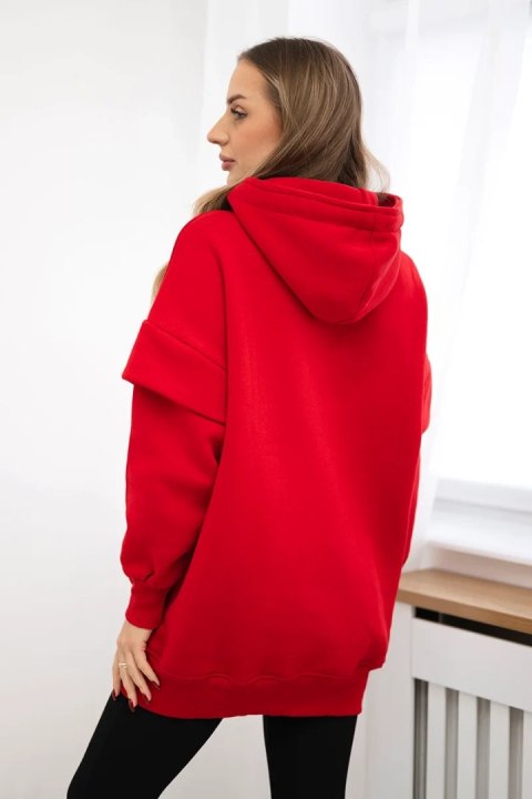 Bluza ocieplana z półgolfem czerwona Bluza ocieplana z półgolfem czerwona