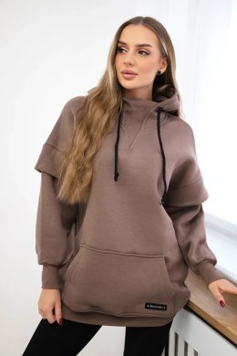 Bluza ocieplana z półgolfem mocca uniwersalny
