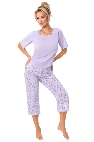 PIŻAMA DAMSKA FIORELLA 3/4 XL fioletowy
