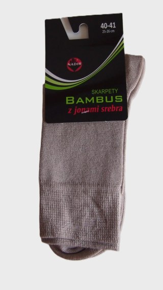 SKARPETY MĘSKIE BAMBUS AG+ 40-41 beżowy