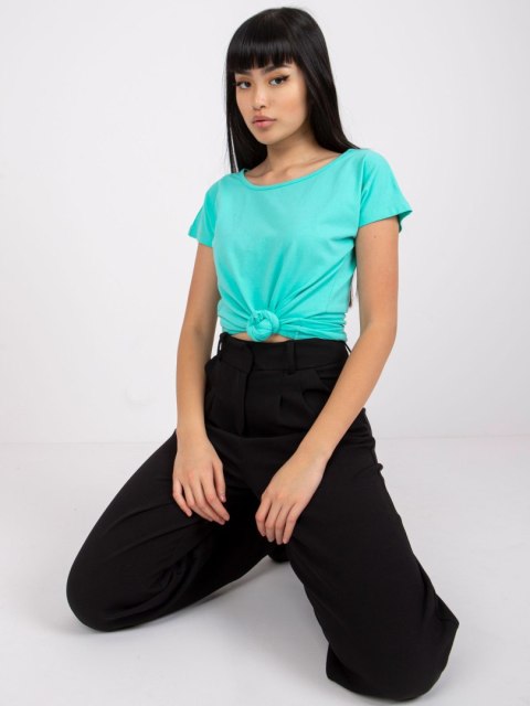 T-shirt RV-BZ-4622.37 turkusowy S T-shirt RV-BZ-4622.37 turkusowy S