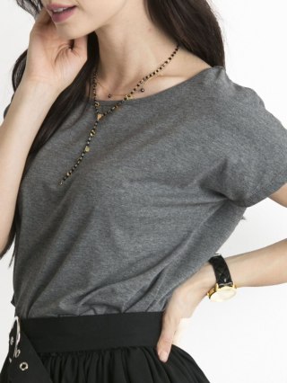 T-shirt RV-BZ-4622.43 ciemny szary XS