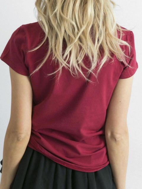 T-shirt RV-TS-4623.42 bordowy XS T-shirt RV-TS-4623.42 bordowy XS