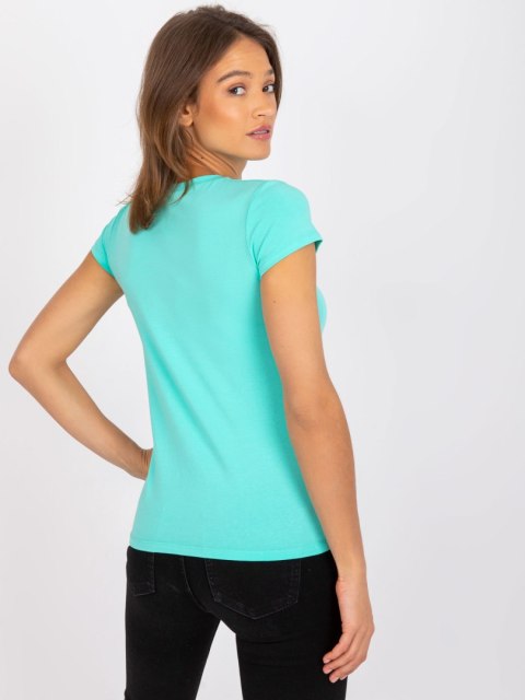 T-shirt RV-TS-4623.83 turkusowy S T-shirt RV-TS-4623.83 turkusowy S