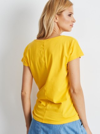 T-shirt RV-BZ-4622.17 ciemny żółty S