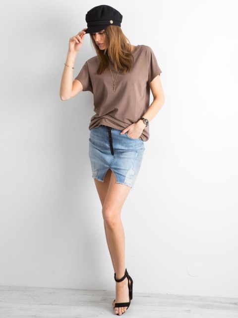 T-shirt RV-TS-4662.24P brązowy XS T-shirt RV-TS-4662.24P brązowy XS