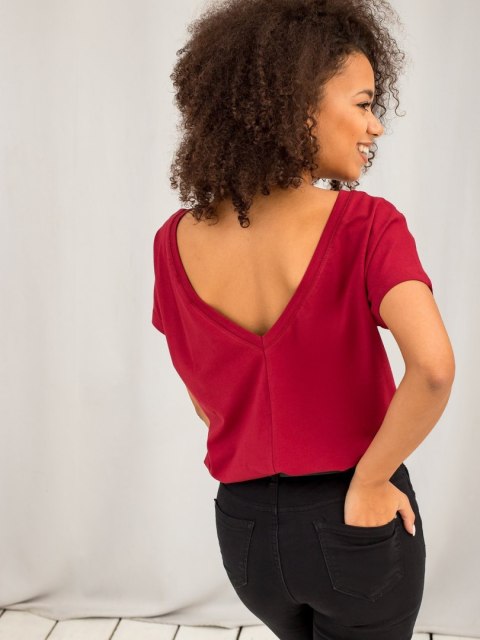 T-shirt RV-TS-4662.86 bordowy L T-shirt RV-TS-4662.86 bordowy L