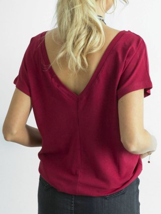 T-shirt RV-TS-4662.86 bordowy M