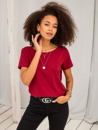 T-shirt RV-TS-4662.86 bordowy S