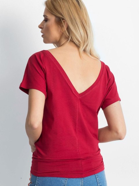 T-shirt RV-TS-4662.04X bordowy S T-shirt RV-TS-4662.04X bordowy S