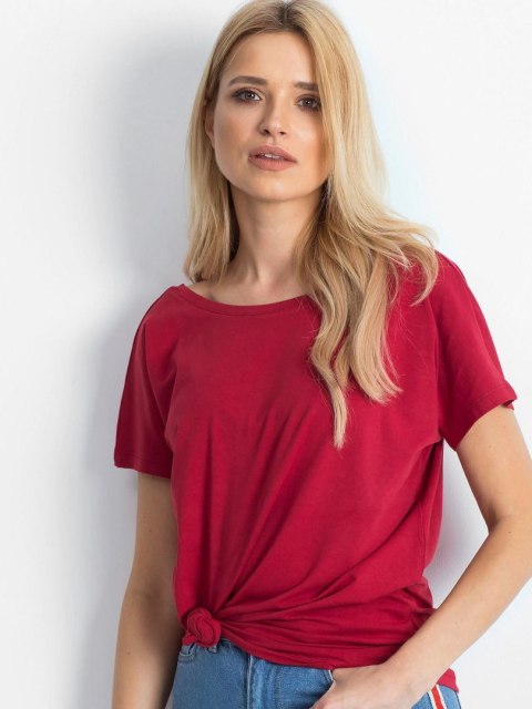 T-shirt RV-TS-4662.04X bordowy S T-shirt RV-TS-4662.04X bordowy S
