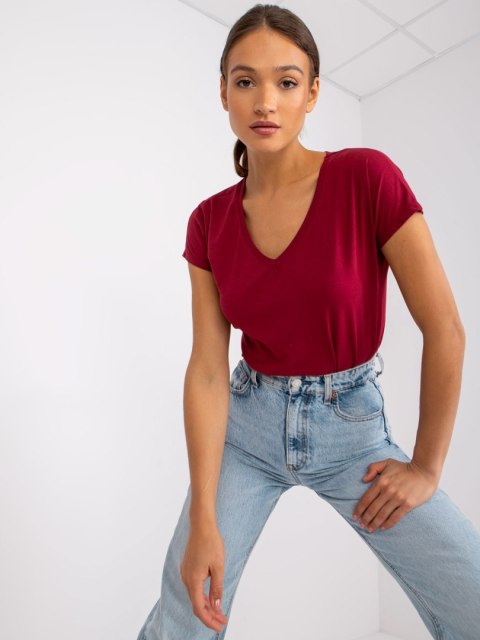 T-shirt RV-TS-4832.16P bordowy M T-shirt RV-TS-4832.16P bordowy M