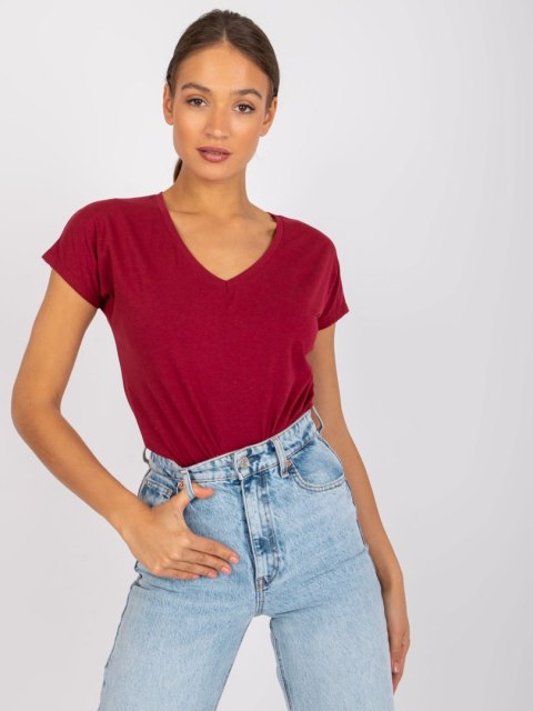 T-shirt RV-TS-4832.16P bordowy M T-shirt RV-TS-4832.16P bordowy M