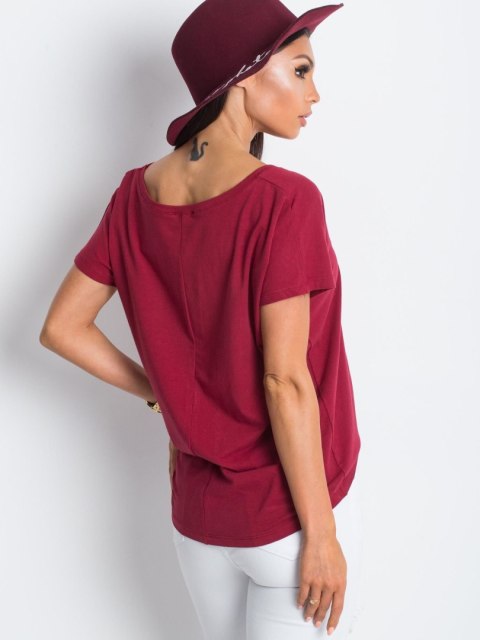 T-shirt RV-TS-4832.16P bordowy M T-shirt RV-TS-4832.16P bordowy M