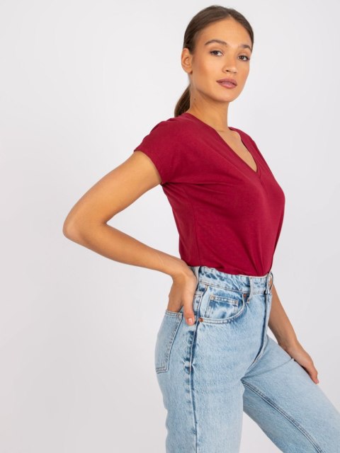 T-shirt RV-TS-4832.16P bordowy XS T-shirt RV-TS-4832.16P bordowy XS