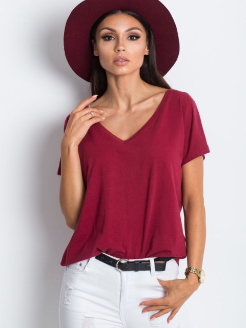T-shirt RV-TS-4832.16P bordowy XS T-shirt RV-TS-4832.16P bordowy XS