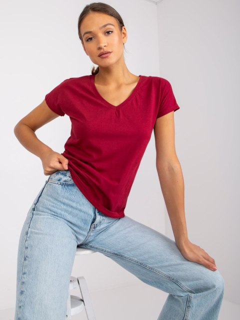 T-shirt RV-TS-4832.16P bordowy S T-shirt RV-TS-4832.16P bordowy S