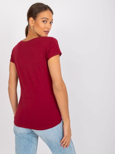 T-shirt RV-TS-4832.16P bordowy S T-shirt RV-TS-4832.16P bordowy S