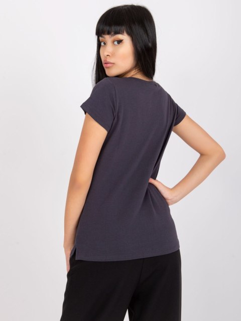 T-shirt RV-TS-4837.30P grafitowy XS T-shirt RV-TS-4837.30P grafitowy XS