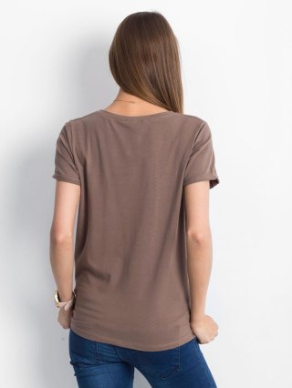 T-shirt RV-TS-4838.73P brązowy S