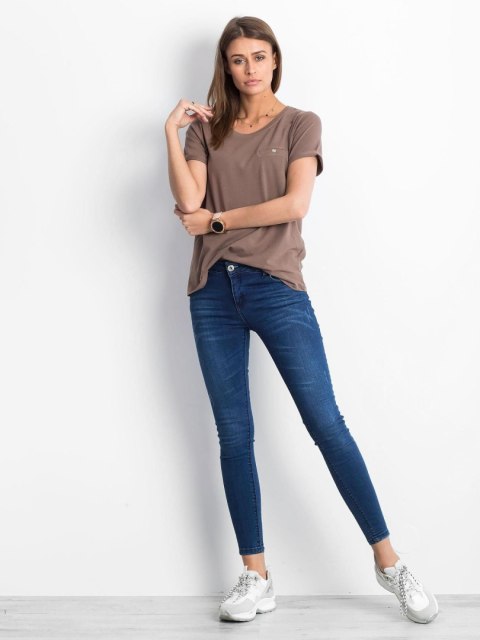 T-shirt RV-TS-4838.73P brązowy S T-shirt RV-TS-4838.73P brązowy S