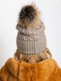 Czapka AT-CZ-173501.44 ciemny bezowy
