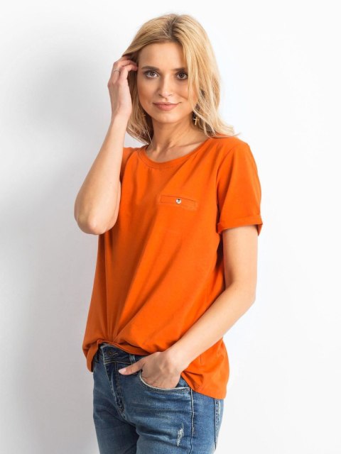 T-shirt RV-TS-4838.51P ciemny pomarańczowy XS