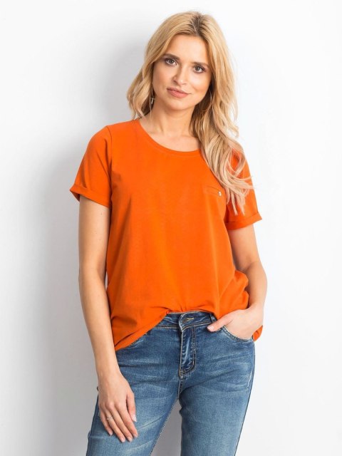 T-shirt RV-TS-4838.51P ciemny pomarańczowy XS