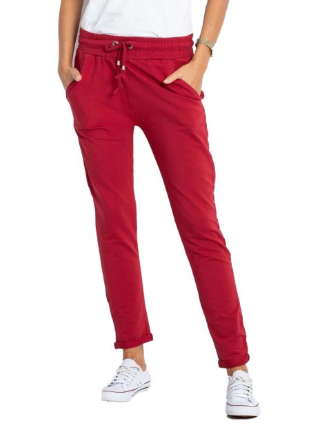Spodnie dresowe RV-DR-3698.09X bordowy XS