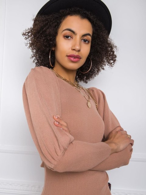 Sukienka EM-SK-PL3850.66P jasny brązowy one size XS/S Sukienka EM-SK-PL3850.66P jasny brązowy one size XS/S