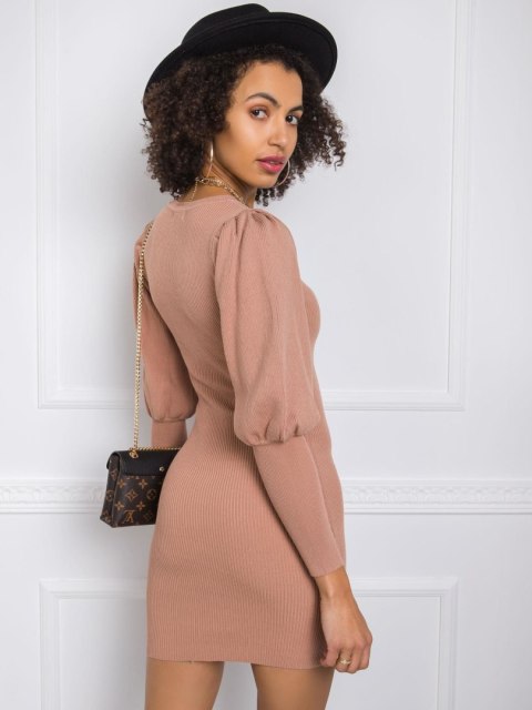 Sukienka EM-SK-PL3850.66P jasny brązowy one size XS/S Sukienka EM-SK-PL3850.66P jasny brązowy one size XS/S