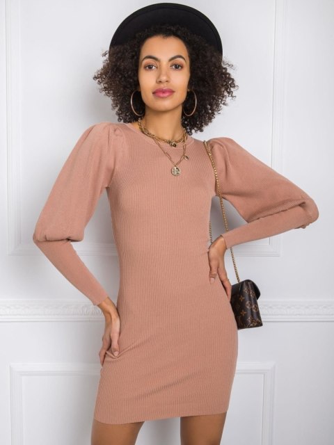 Sukienka EM-SK-PL3850.66P jasny brązowy one size XS/S Sukienka EM-SK-PL3850.66P jasny brązowy one size XS/S