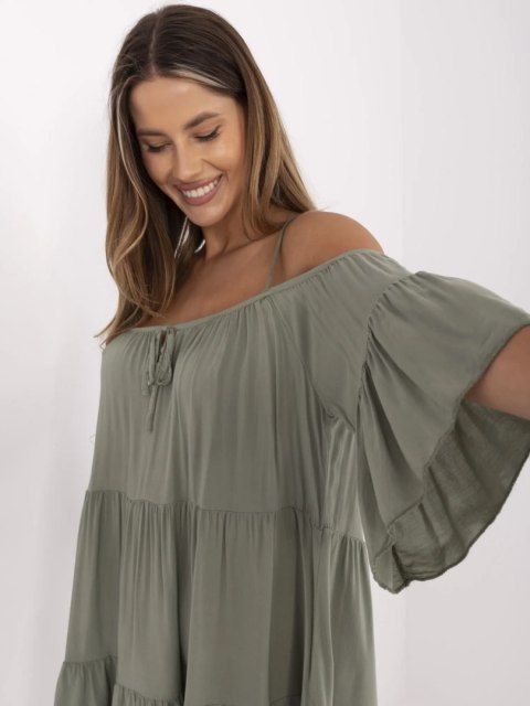 Sukienka TW-SK-BI-80840.20 khaki S Sukienka TW-SK-BI-80840.20 khaki S