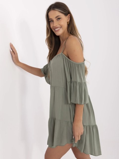 Sukienka TW-SK-BI-80840.20 khaki S Sukienka TW-SK-BI-80840.20 khaki S