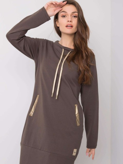 Sukienka RV-SK-6067.15X ciemny khaki S/M Sukienka RV-SK-6067.15X ciemny khaki S/M