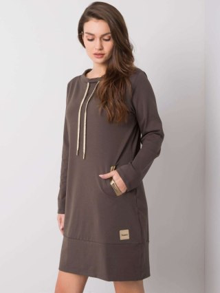 Sukienka RV-SK-6067.15X ciemny khaki S/M
