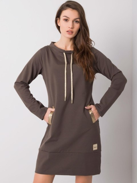 Sukienka RV-SK-6067.15X ciemny khaki S/M Sukienka RV-SK-6067.15X ciemny khaki S/M