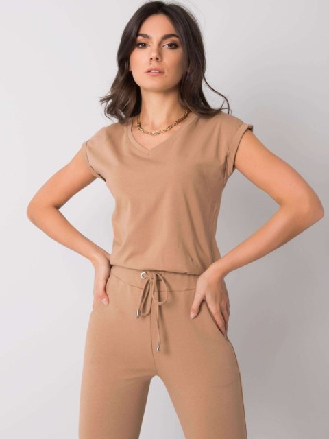 T-shirt RV-TS-6108.04 camelowy S